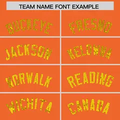 Orange Sequined Trim Athletic Basketball Jersey 3