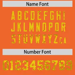 Orange Sequined Trim Athletic Basketball Jersey 4