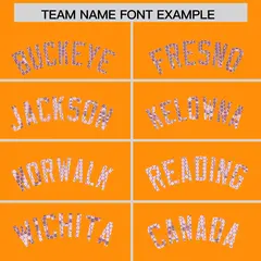 Orange Sequined Trim Athletic Basketball Jersey 3