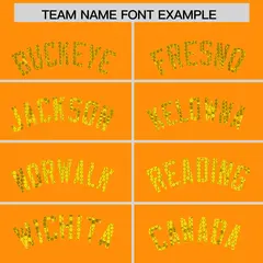 Orange Sequined Trim Athletic Basketball Jersey 3