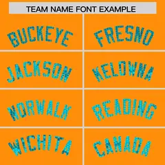 Orange Sequined Trim Athletic Basketball Jersey 3