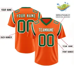 Orange Shoulder Cut Two-Tone Authentic Football Jersey 2