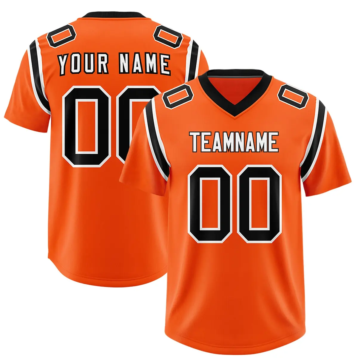 Orange Shoulder Cut Two-Tone Authentic Football Jersey