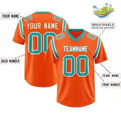 Orange Shoulder Cut Two-Tone Authentic Football Jersey 2