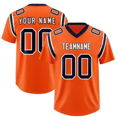 Orange Shoulder Cut Two-Tone Authentic Football Jersey 1