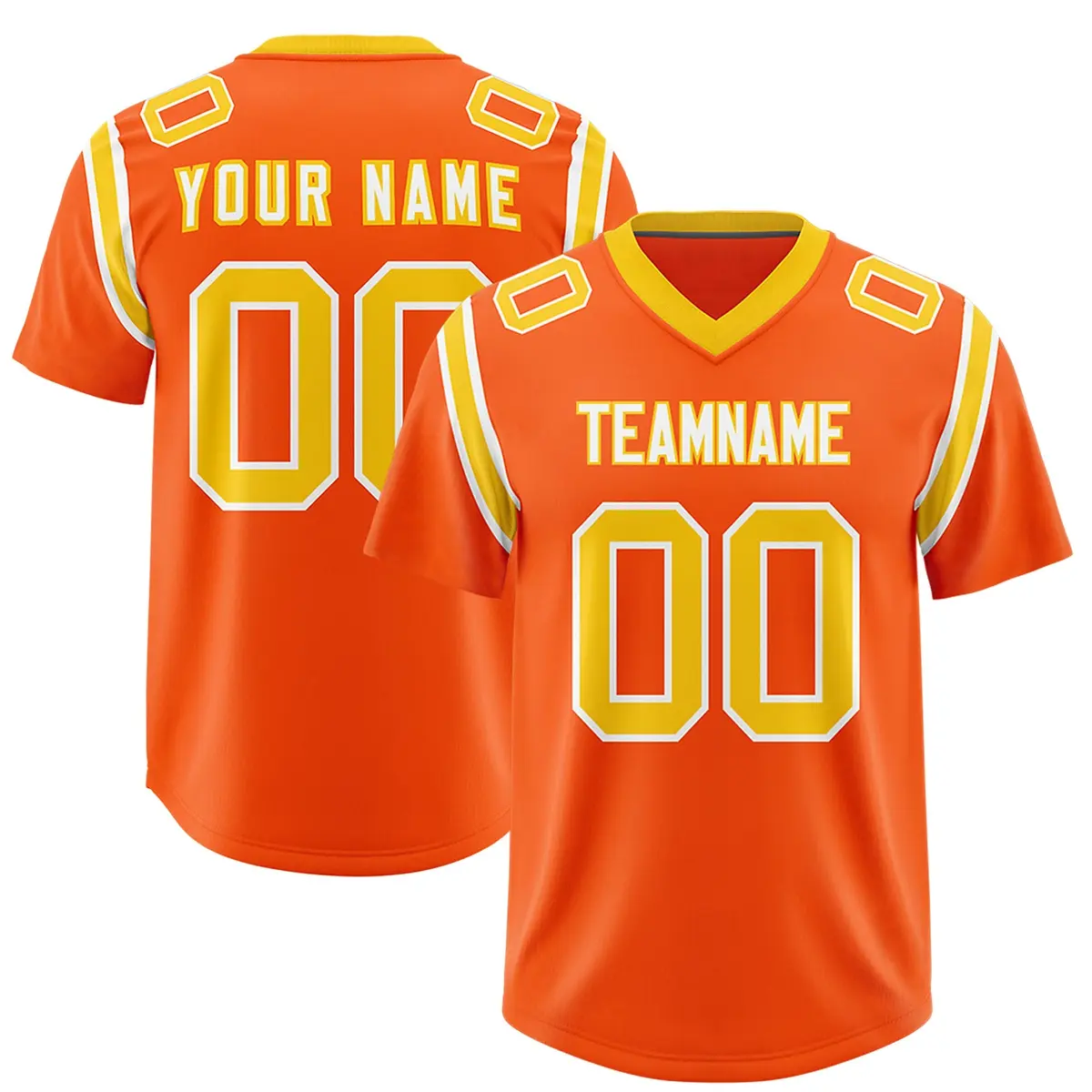 Orange Shoulder Cut Two-Tone Authentic Football Jersey