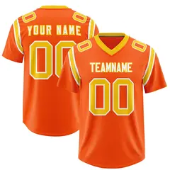 Orange Shoulder Cut Two-Tone Authentic Football Jersey 1
