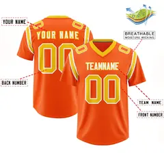 Orange Shoulder Cut Two-Tone Authentic Football Jersey 2
