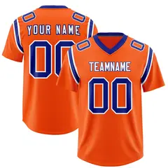 Orange Shoulder Cut Two-Tone Authentic Football Jersey 1