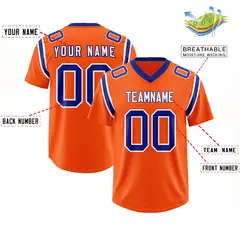 Orange Shoulder Cut Two-Tone Authentic Football Jersey 2