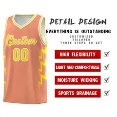 Orange Side Lightning Graffiti Basketball Jersey 2