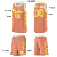Orange Side Lightning Graffiti Basketball Jersey 5
