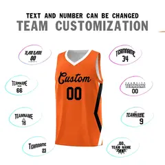 Orange Side Rhombus Graffiti Pattern Basketball Jersey 4