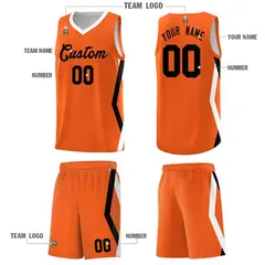 Orange Side Rhombus Graffiti Pattern Basketball Jersey 5