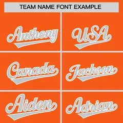 Orange Silver Grid Blur Pattern Baseball Jersey 3