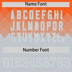 Orange Silver Grid Blur Pattern Baseball Jersey 4