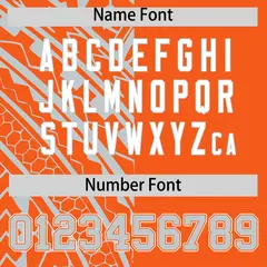 Orange Silver Tribal Split Baseball Jersey 4