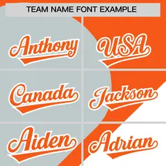 Orange Silver White Half Heart Color Block Baseball Jersey 3