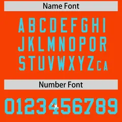 Orange Sky Blue Sequin Lettering Football Jersey 4