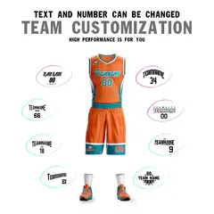 Orange Teal White Graffiti Lightning Basketball Jersey 4