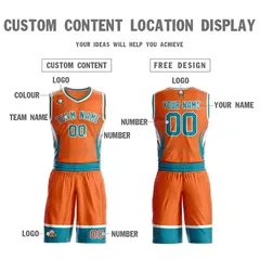 Orange Teal White Graffiti Lightning Basketball Jersey 3