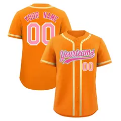 Orange Team Baseball Jersey 1
