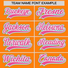 Orange Team Baseball Jersey 6