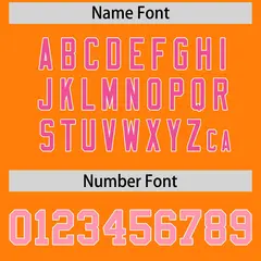 Orange Team Baseball Jersey 7