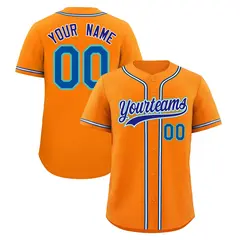 Orange Team Baseball Jersey 1