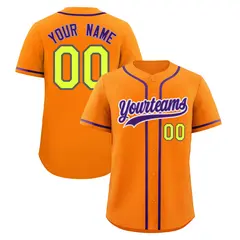 Orange Team Baseball Jersey 1