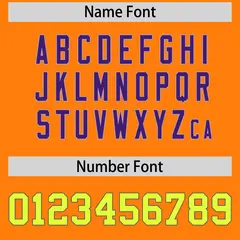 Orange Team Baseball Jersey 7
