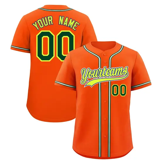 Orange Team Baseball Jersey