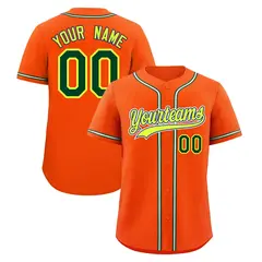Orange Team Baseball Jersey 1