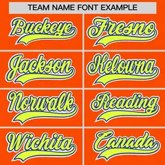 Orange Team Baseball Jersey 6