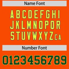 Orange Team Baseball Jersey 7