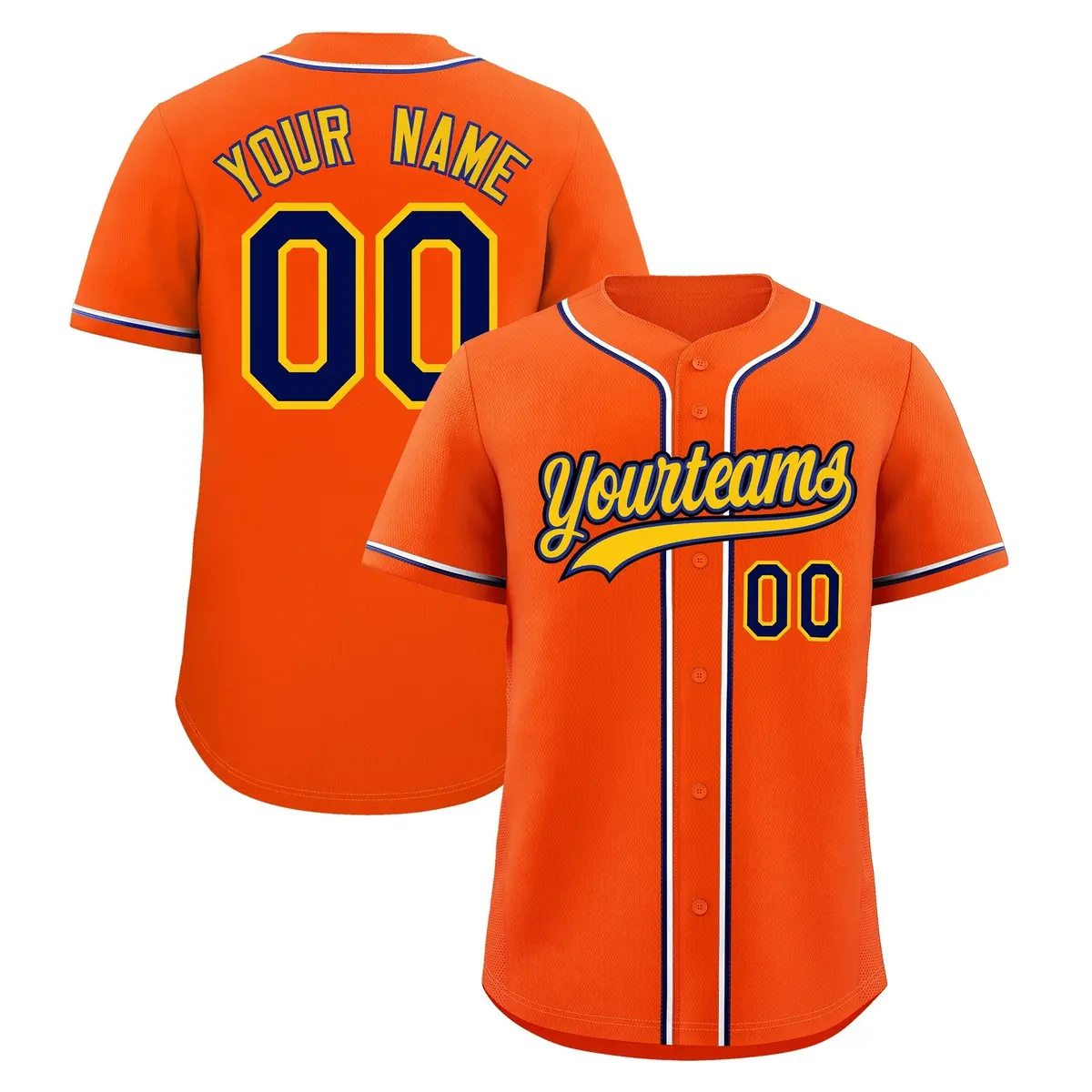 Orange Team Baseball Jersey