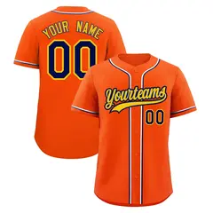 Orange Team Baseball Jersey 1