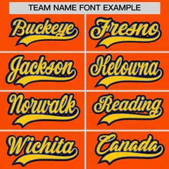 Orange Team Baseball Jersey 6