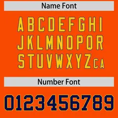 Orange Team Baseball Jersey 7