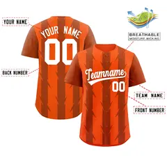 Orange Texas Orange Blade Pattern Raglan Baseball Jersey 2