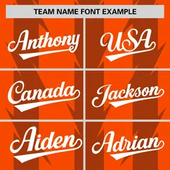 Orange Texas Orange Blade Pattern Raglan Baseball Jersey 3