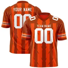 Orange Texas Orange Razr Stripe Graffiti Flag Football Jersey
