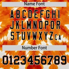 Orange Tie-Dye Graffiti Authentic Baseball Jersey 4