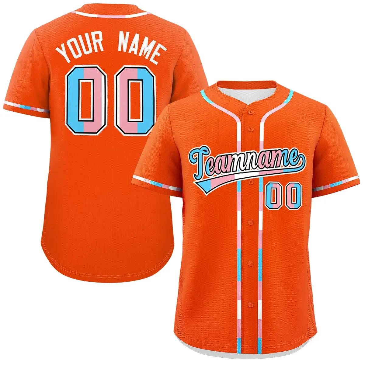 Orange Transgender Pride Month Classic Baseball Jersey
