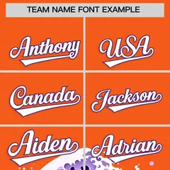 Orange Wave Graffiti Baseball Jersey 3