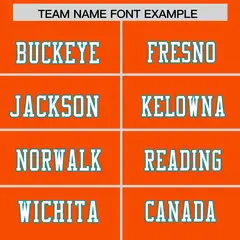 Orange White-Aqua Classic Authentic Football Jersey 3