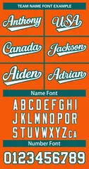 Orange White-Aqua Classic Hockey Jersey 3