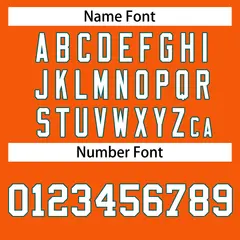 Orange White-Aqua Classic Hockey Jersey 4