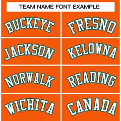 Orange White-Aqua Classic Hockey Jersey 3