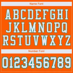 Orange White-Aqua Classic Style Mesh Football Jersey 3